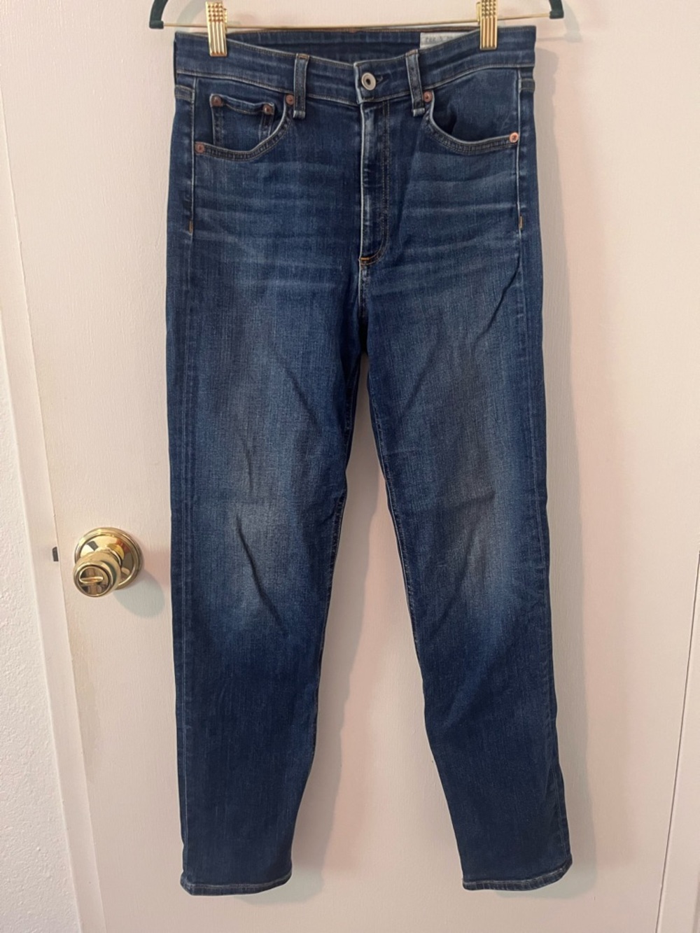 Rag & Bone Nina High Rise Cigarette Blue Jeans in Carla Size 27